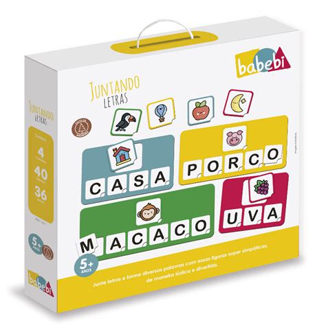 JUNTANDO AS LETRAS Brinquedo Infantil De Madeira BABEBI EMBALADO PARA