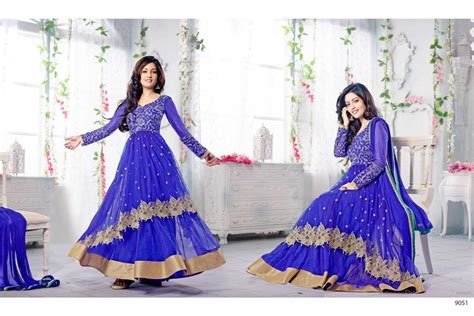 Steal The Limelight Dressing This Blue Color Anarkali Suit Featuring