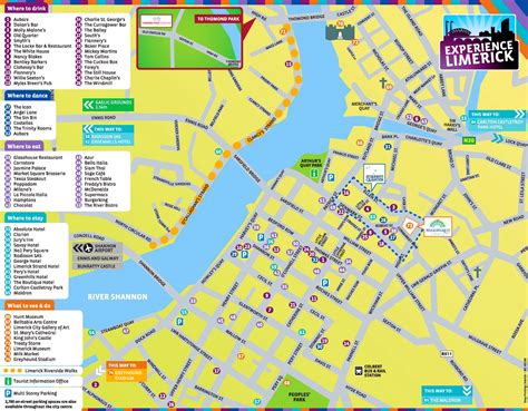 Limerick hotels and sightseeings map - Ontheworldmap.com