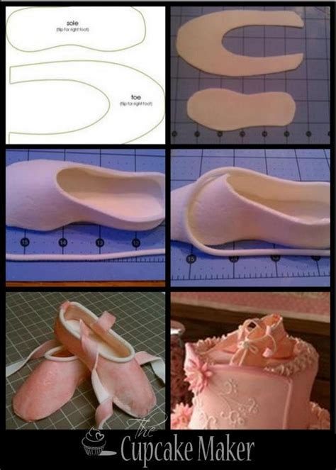 How To Fondant Ballet Slipper Ballet Cakes Ballerina Cakes