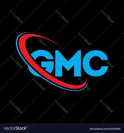 Gmc logo letter design Royalty Free Vector Image