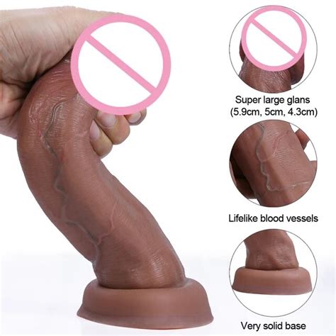 Big Glans Realistic Soft Dildo Cheap Small Penis Silicone Suction Cup