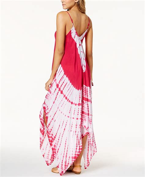 Raviya Tie Dyed Handkerchief Hem Maxi Dress Cover Up Macys