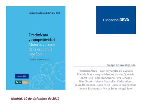 Crecimiento Y Competitividad De La Economía Española 2012 Ppt