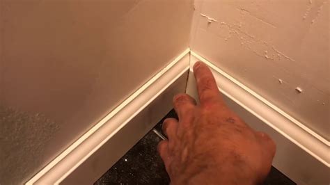 How To Cut And Install Wall Baseboard Trim Cuts Youtube