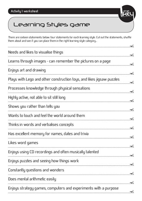 Learning Styles Test Printable Printable Word Searches