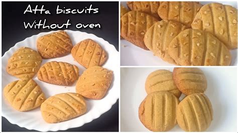 Atta Se Bnaye Biscuits Without Oven Very Easy And Tasty Atta Biscuit