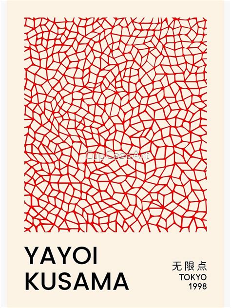 Yayoi Kusama Red Infinity Nets Design Yayoi Kusama Print Yayoi