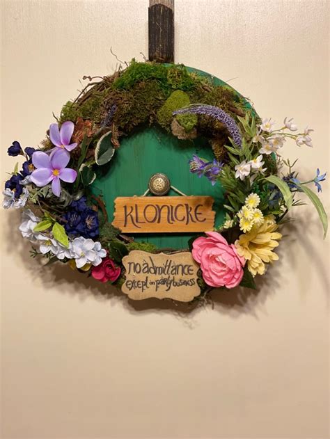 Hobbit Door Wreath In Door Wreaths Floral Wreath Hanukkah Wreath