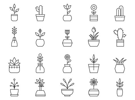 Free Potted Plants Vector Icons Ai