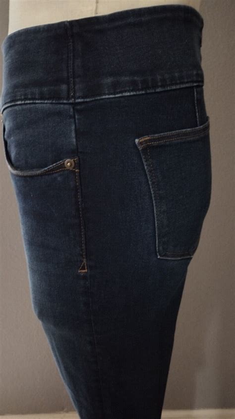 Spanx Stretch Denim Signature Waist Skinny Back Zippe Gem