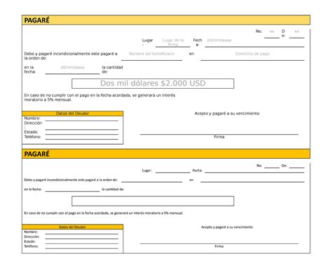 Formato De Pagare Para Imprimir