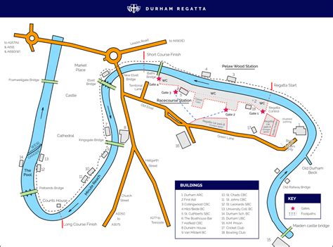 Course Map Durham Regatta