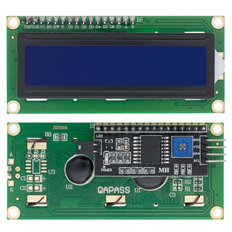 Módulo Display LCD1602 Fundo Azul Modulo I2c Arduino Shopee Brasil