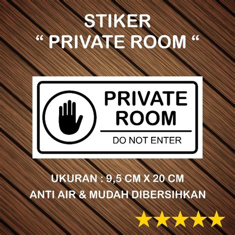 Jual Sticker Private Room Stiker Tulisan Private Room Sticker Kaca