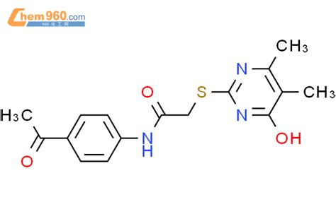 674332 92 4 N 4 Acetyl Phenyl 2 4 Hydroxy 5 6 Dimethyl Pyrimidin 2