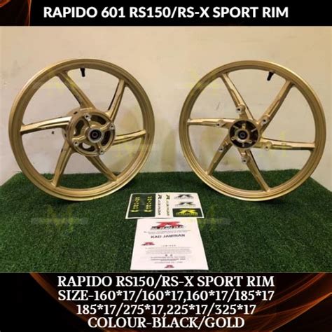 Rapido 601 Sport Rim Rs150rs150rrsx150 New Honda Shopee Malaysia