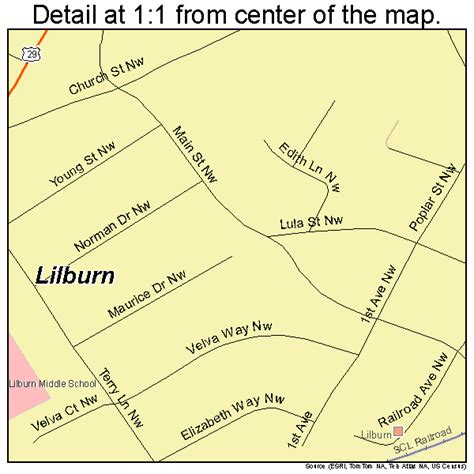 Lilburn Georgia Street Map 1346356