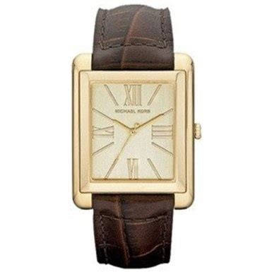 Michael Kors Women S Gold Dial Brown Leather Watch MK2246 Brown