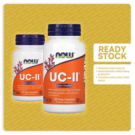 Ready Stock Now Foods Uc Ii Joint Health With Undenatured Type Ii