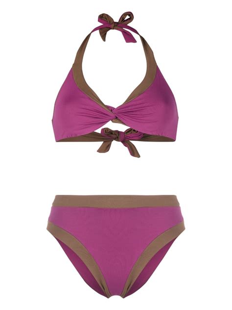 FISICO Contrasting Detail Stretch Bikini Editorialist