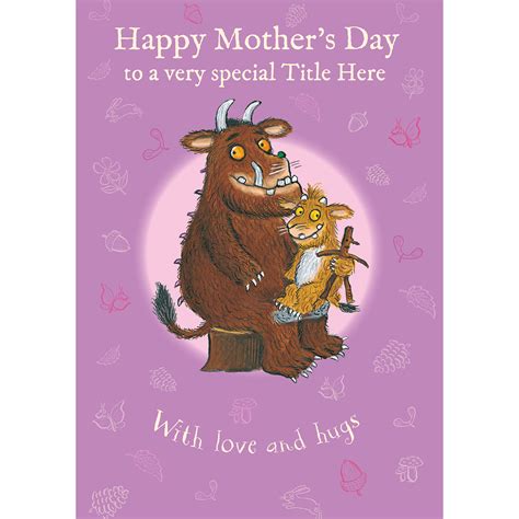 Mothers Day Personalised Card By The Gruffalo Danilo Promotions