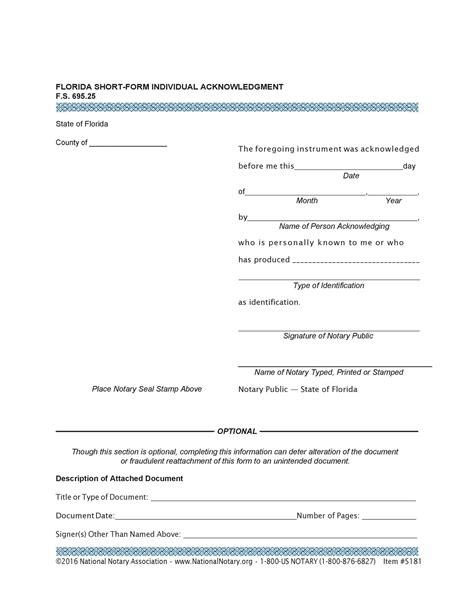 Free Notary Acknowledgement Statement Templates Templatelab