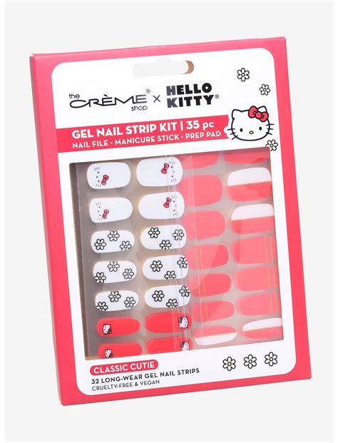 The Creme Shop Hello Kitty Red Gel Nail Strips Set Hot Topic