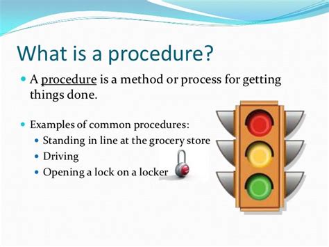 What Is Process And Procedure - Design Talk