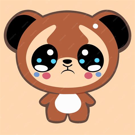 Premium Vector | Sad bear cartoon