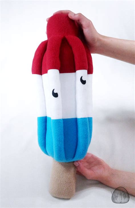 Novelty American Popsicle Plushie Patriotic Plush Red White Etsy