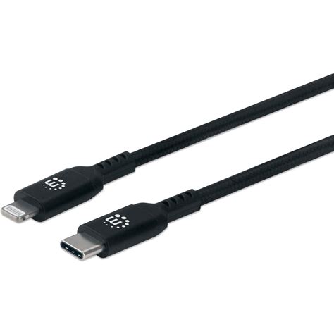 Manhattan Usb C Auf Lightning Sync Ladekabel 18m Schwarz Kabel Und Adapter Mindfactoryde