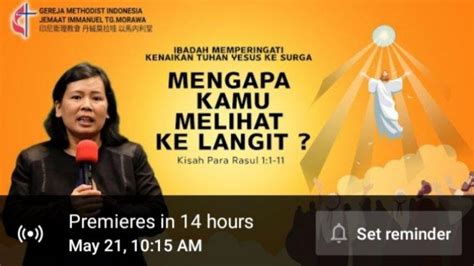 11 Link Live Streaming Ibadah Gereja Kenaikan Tuhan Yesus Kristus Ke