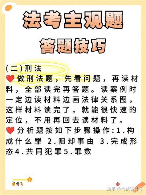 还不会答法考主观题答题模板来啦司法考试备考资料分享 知乎