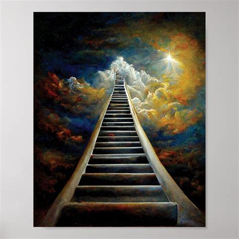 Religion And Afterlife Painting Stairway To Heaven Poster Zazzle