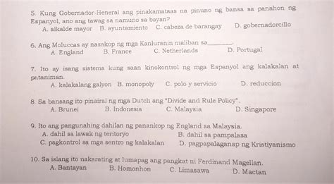 5 Kung Gobernador Heneral Ang Pinakamataas Na Pinuno Ng Bansa Sa