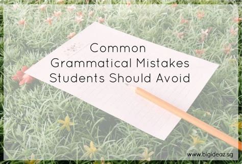 Common Grammatical Mistakes Students Should Avoid Nouns And Verbs