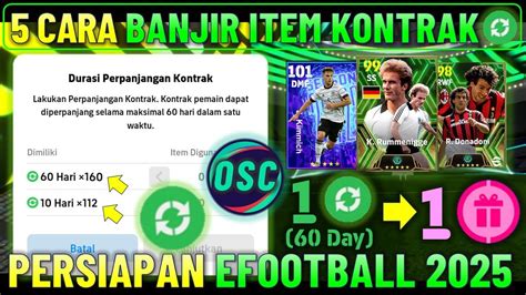 5 CARA BANJIR ITEM KONTRAK PERSIAPAN UPDATE EFOOTBALL 2025 MOBILE