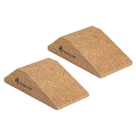 Buy StrongTek Cork Squat Wedge Block Pair Non Slip Squat Ramp Heel