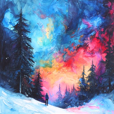 50+ Watercolor Winter Scene Painting Inspiration Ideas & Tutorials [Landscape Examples] – Inspo Tank