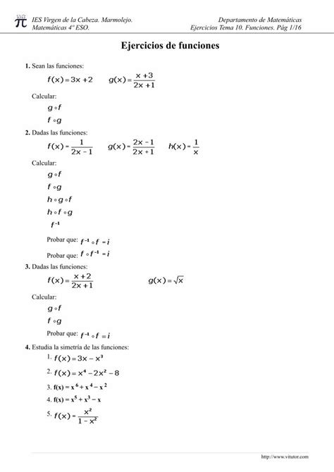 PDF Ejercicios De Funciones Matepaco Magix Netmatepaco Magix Net
