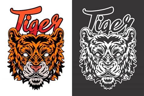 Premium Vector Vintage Tiger Illustration