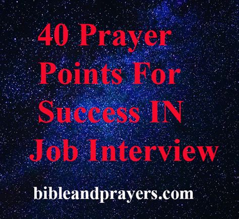 40 Prayer Points For Success IN Job Interview -Bibleandprayers.com