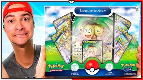 Box do EXEGGUTOR DE ALOLA V Carta GIGANTE no Pokémon TCG YouTube