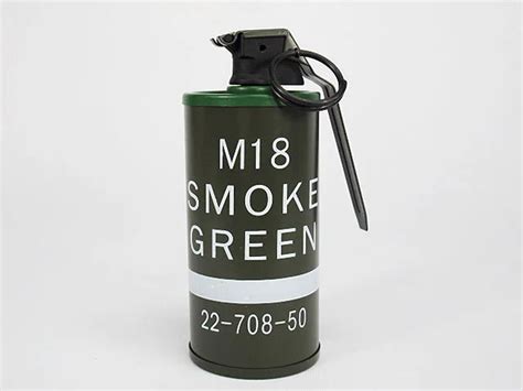 M18 Smoke Grenade Dummy Model Kit For Display And Airsoft Game Green Suit