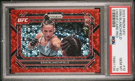 Panini Prizm Ufc Erin Blanchfield Under Card Red Rc D Psa