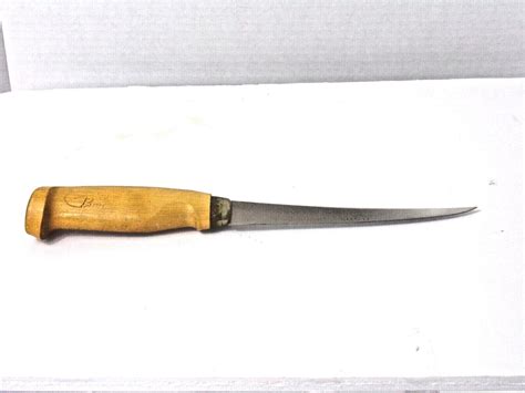 Vintage Rapala J Marttiini Finland Fish Fillet Knife Leather Sheath