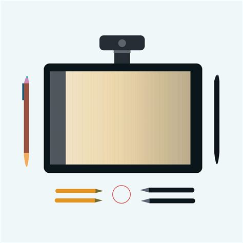 Drawing with a graphics tablet vector illustration of digital graphic ...