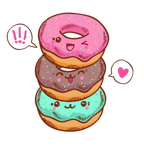 Donuts Donuts Zeichnen Desenhos Kawaii Kawaii Desenhos Fofos Doces Desenhos