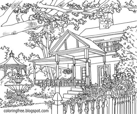 Landscape Coloring Pages For Adults at GetDrawings | Free download